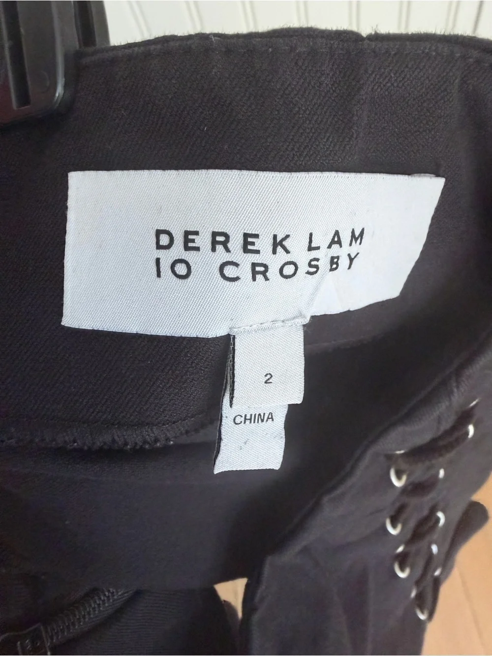 Derek Lam Black Lace-Up Flared Mini Skirt